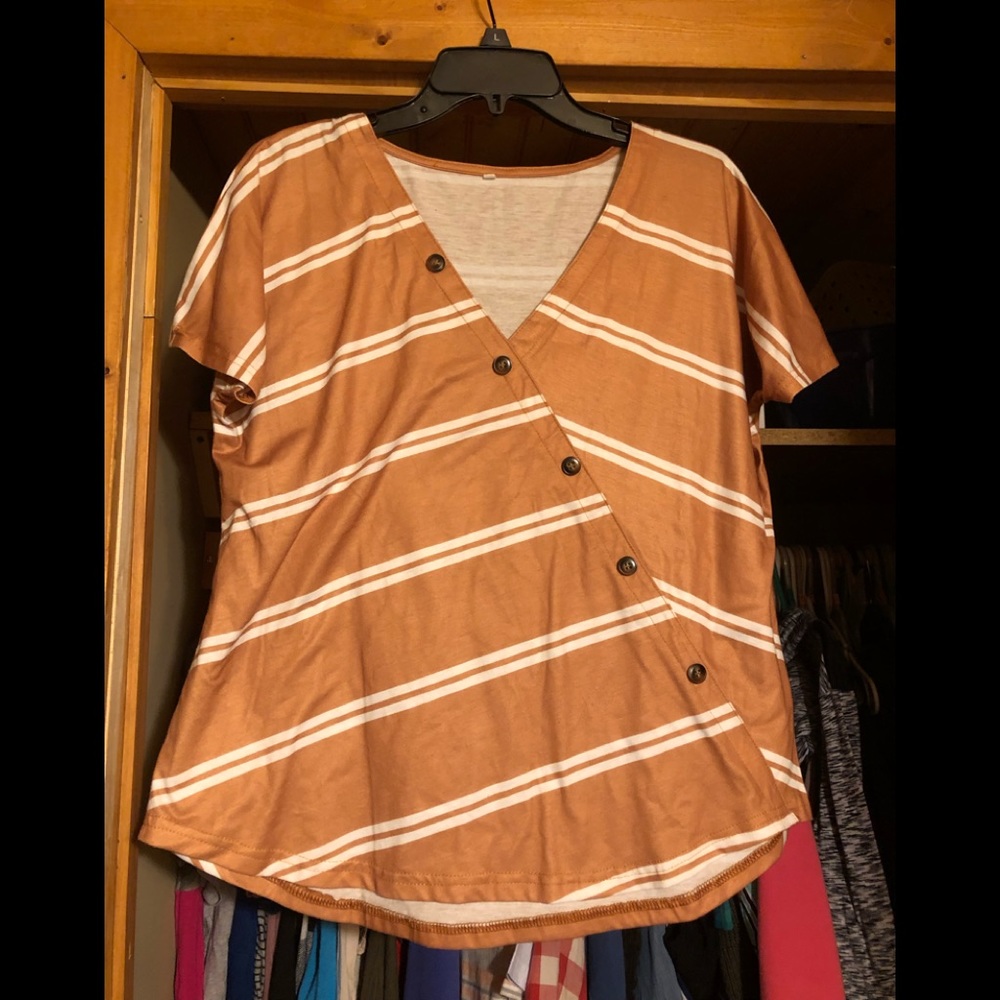 Orange shirt with buttons